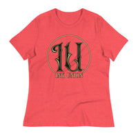 Ink Union Clothing Co. red t-shirt featuring the Ink Union ring logo in black and gold.