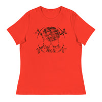SKETCH SKULL Women's Relaxed Fit T-Shirt